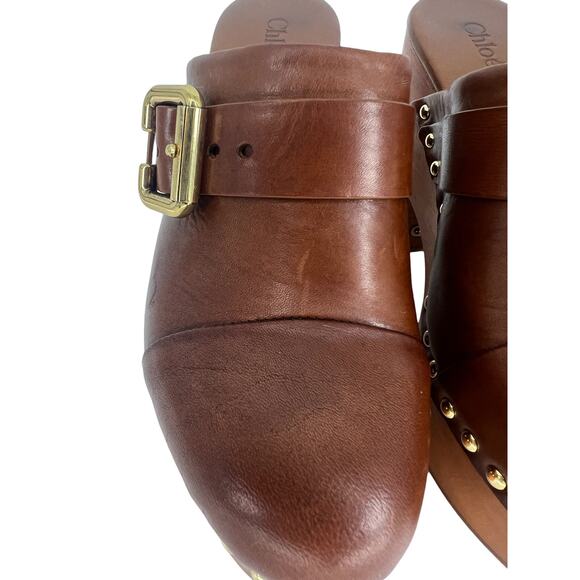 Chloe Jeanette Studded Platform Clogs - Picture 10 of 16